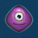 Purple one-eyed alien