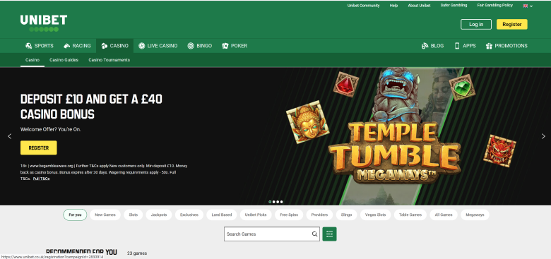 Unibet Casino Bonus